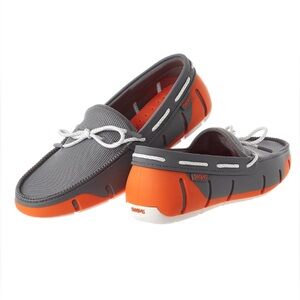Swims Gray and Orange Loafers